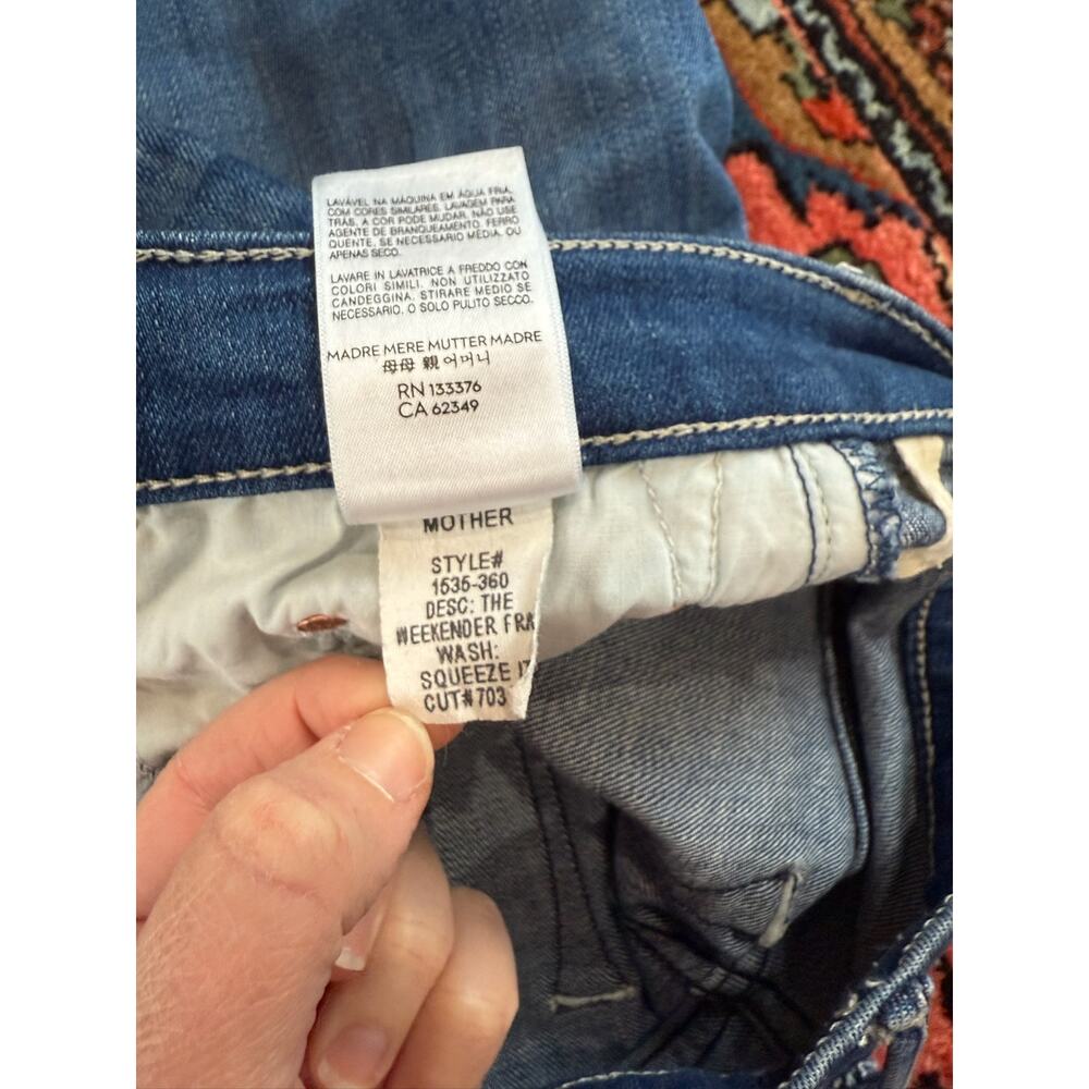 MOTHER Women's Blue Denim Flare Jeans - Picture 5 of 10